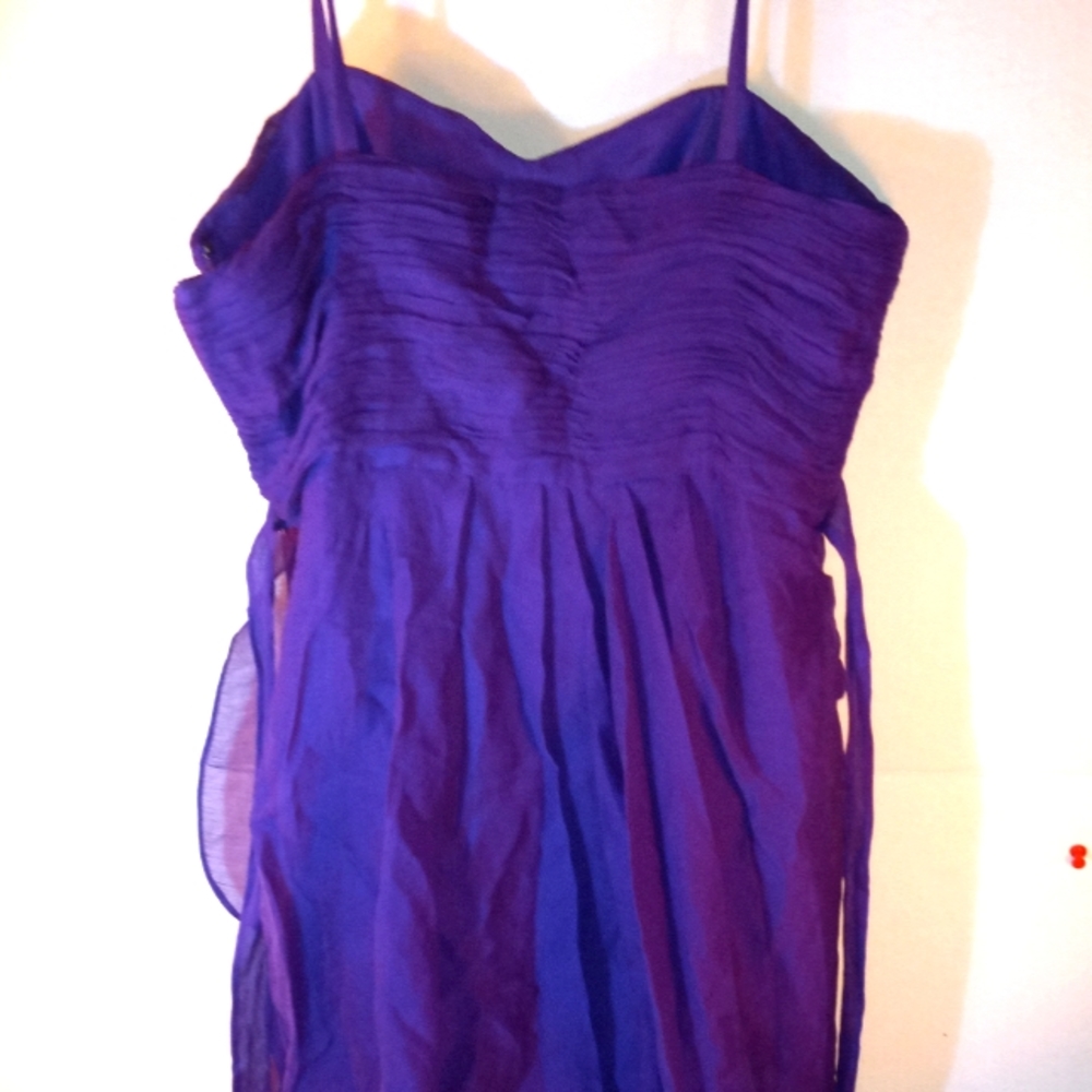 J Crew 100% silk dress size 6 in purple.